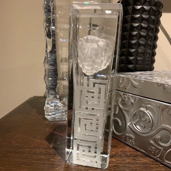 Versace Other - Versace medusa head crystal vase